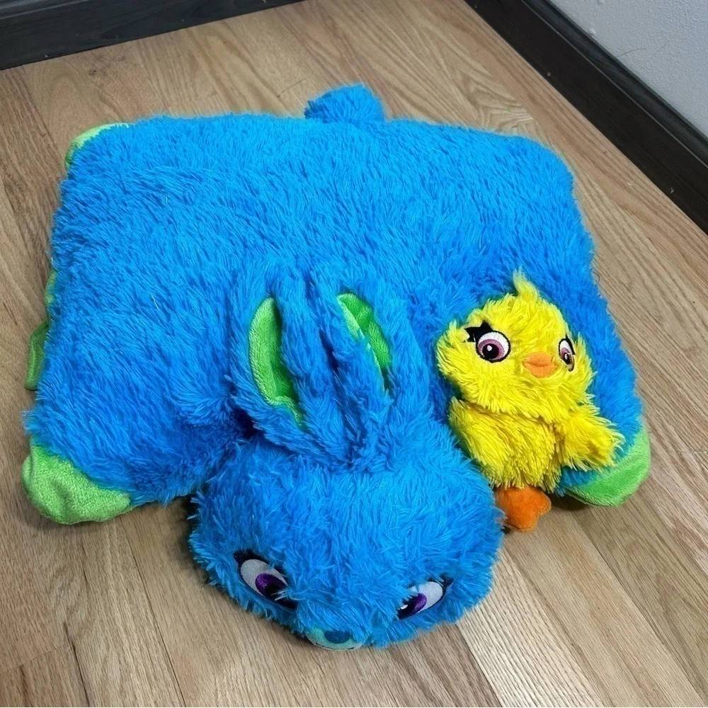 Disney Toy Story 4 Pillow Pet Bunny & Mini Duck Blue Green Yellow Kids